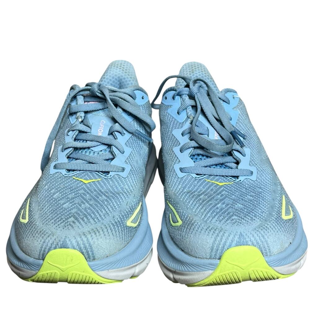 Hoka One One Clifton 9 Running Shoes Womens 8.5 Blue Walking Cushioned Athletic - Picture 3 of 15